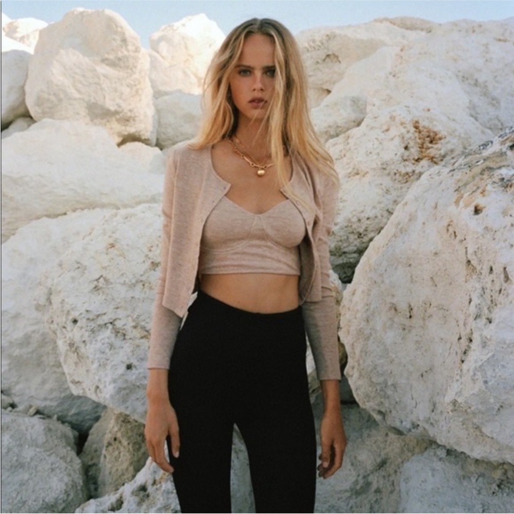 Zara matching tank and cardigan set